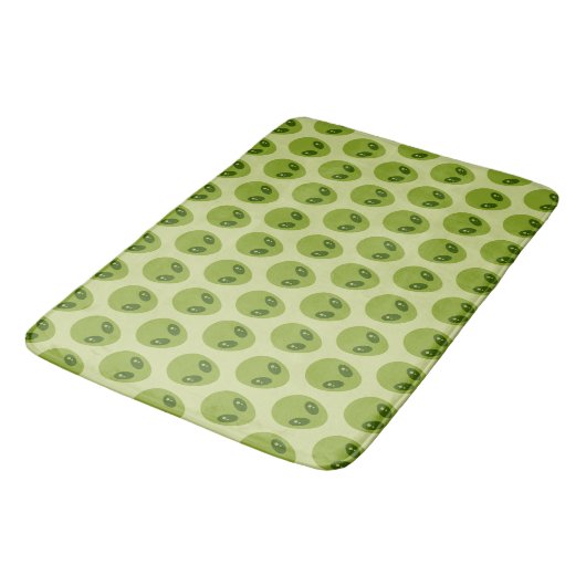 Tapis De Bain Alien vert mignon en tête de Motif (Angle)