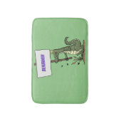 Tapis De Bain Aligator de crocodile drôle avec dessin animé (Devant (Vertical))