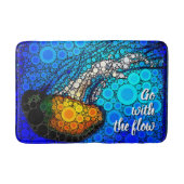 Tapis De Bain Aller avec le Flow Orange Jellyfish Blue Ocean Bol (Devant)