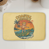 Tapis De Bain Alligator Beach Surfing | Retro Gator Coastal Surf