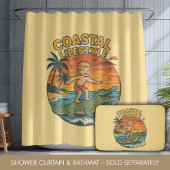 Tapis De Bain Alligator Beach Surfing | Retro Gator Coastal Surf
