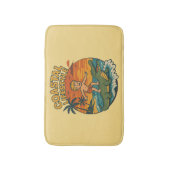 Tapis De Bain Alligator Beach Surfing | Retro Gator Coastal Surf (Devant (Vertical))