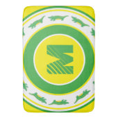Tapis De Bain Alligator vert Crocodile Gator initial (devant Vertical)
