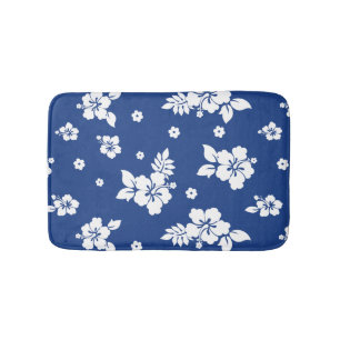 Tapis De Bain Aloha Blue Classic Hawaiian Motif sans fil