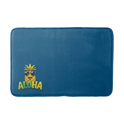 Tapis De Bain Aloha Collection ananas Mat de bain Turquoise (Devant)