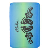 Tapis de bain Aloha Footprints (devant Vertical)
