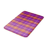 Tapis De Bain Aloha Patchwork Hawaiian Tropical Plaid - Violet (Angle)