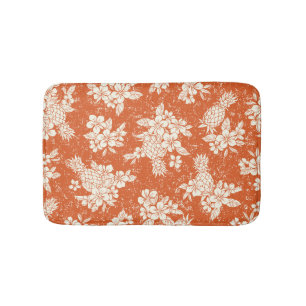 Tapis De Bain Aloha Spirit : Hibiscus-Ananas Harmonie.