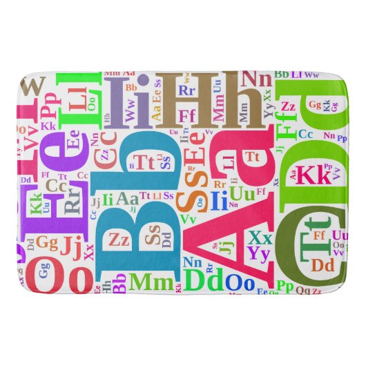 Tapis De Bain alphabet coloré (Devant)