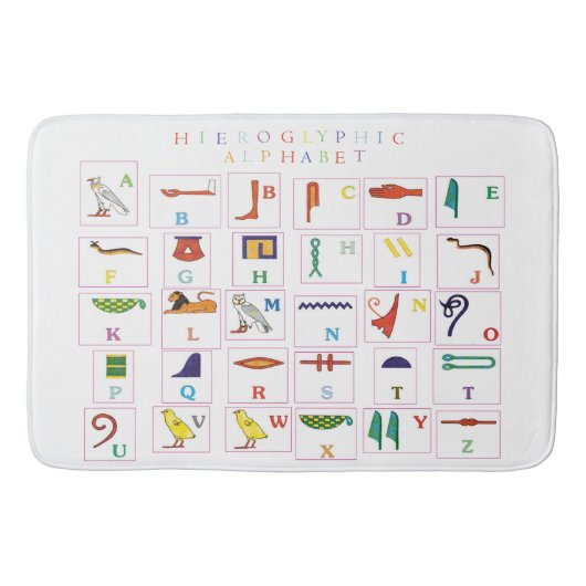 Tapis De Bain Alphabet Hiéroglyphique (Devant)
