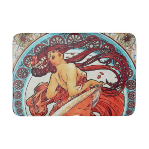 Tapis De Bain Alphonse Mucha Danse Vintage Art Nouveau peinture