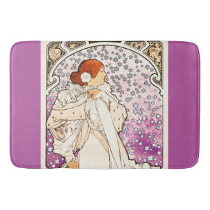 Tapis De Bain Alphonse Mucha La Dame 1896 Art Nouveau Vintage