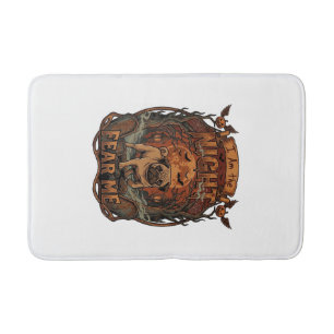 Tapis De Bain Am Night Fear Me Pug Halloween Moon_1