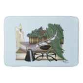 Tapis De Bain Amant de livres dragon endormi fantaisiste vert co (Devant)