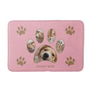 Tapis De Bain Amateurs d'animaux de compagnie Pink Gold Empreint