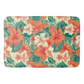 Tapis De Bain Ambiance hawaïenne esthétique fleurs tropicales mo (Devant)