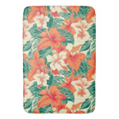 Tapis De Bain Ambiance hawaïenne esthétique fleurs tropicales mo (devant Vertical)