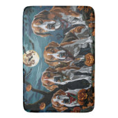 Tapis De Bain Américain Anglais Foxhound Halloween Éffrayant (devant Vertical)