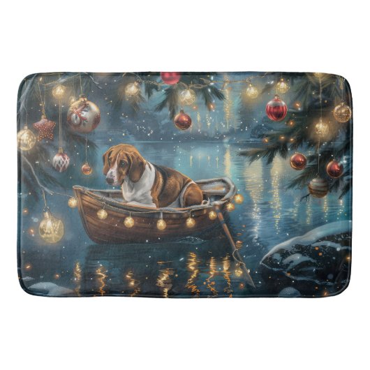 Tapis De Bain American English Foxhound Christmas Festive Voyage (Devant)