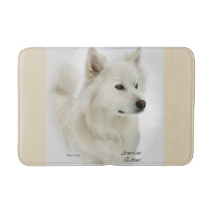 Tapis De Bain American Eskimo Dog Art