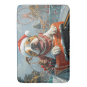 Tapis De Bain American Staffordshire Chien Noël (devant Vertical)