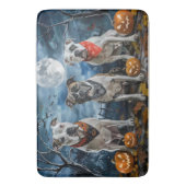 Tapis De Bain American Staffordshire Halloween Éffrayant (devant Vertical)