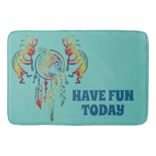 Tapis De Bain Amérindien Kokopelli Whale Dreamcatcher 1