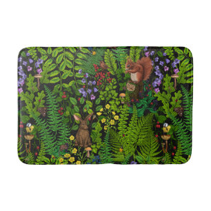 Tapis De Bain Amimies et plantes des bois