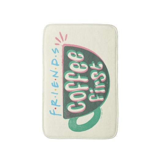 Tapis De Bain AMIS™ | Café d'abord (Devant (Vertical))