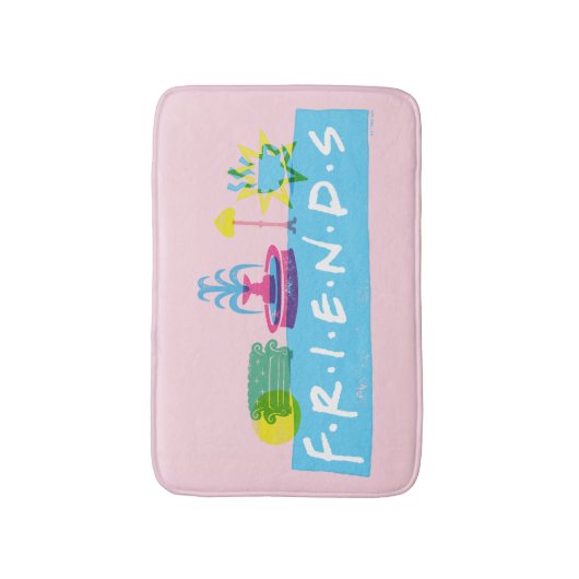 Tapis De Bain AMIS™ | Logo avec icônes (Devant (Vertical))