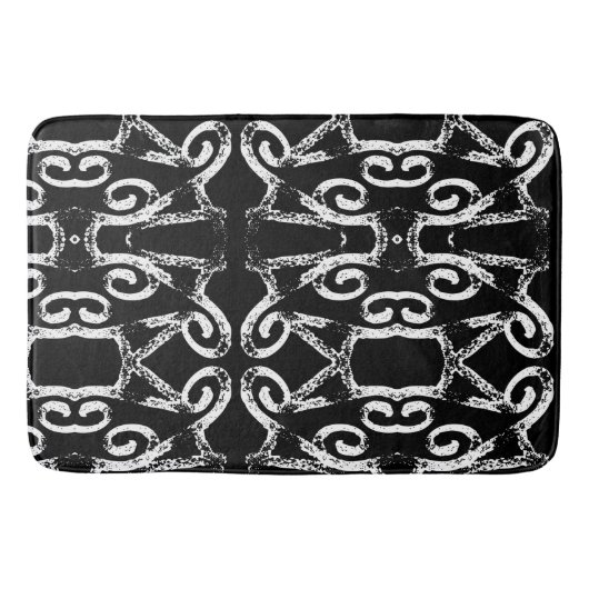 Tapis De Bain Amora noir et blanc (Devant)