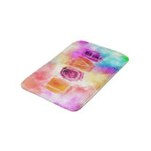 Tapis De Bain Amour Coloré à l'Aquarelle (Angle)