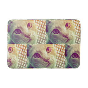 Tapis De Bain Amour et Dévotion - Mignonne visage de chat