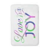 Tapis De Bain Amour Et Joie Colorée (Devant (Vertical))