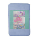 Tapis De Bain Amour Fleurs Aquarelle Turquoise Bain Mat (Devant (Vertical))