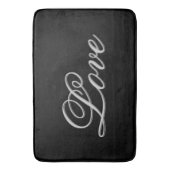 Tapis De Bain Amour noir gris sophistiqué (devant Vertical)