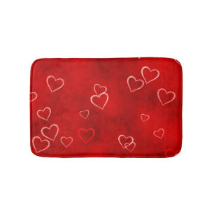 Tapis De Bain Amour rouge