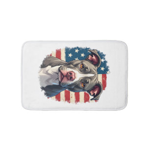 Tapis De Bain Amoureux de chiens AMÉRICAINS pit bul (1)