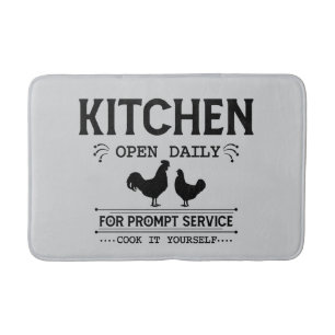 Tapis De Bain Amoureux drôles de poulet de cuisine
