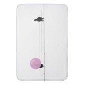 Tapis De Bain Amusant mignon Bubble rose Oiseaux de gomme sur un (devant Vertical)
