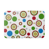 Tapis De Bain Amusant Noël Géométrique Rouge Vert Bleu (Devant)