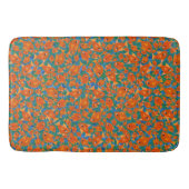Tapis De Bain Amusant Orange Goldfish Océan Bleu et Vert Fond (Devant)