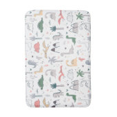 Tapis De Bain Amusant Pastel Dinosaur Motif de scène (Devant (Vertical))