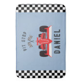 Tapis De Bain Amusants Blue Kids Red Racing Car (devant Vertical)