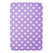 Tapis De Bain Amusement points violets et blancs pois (devant Vertical)