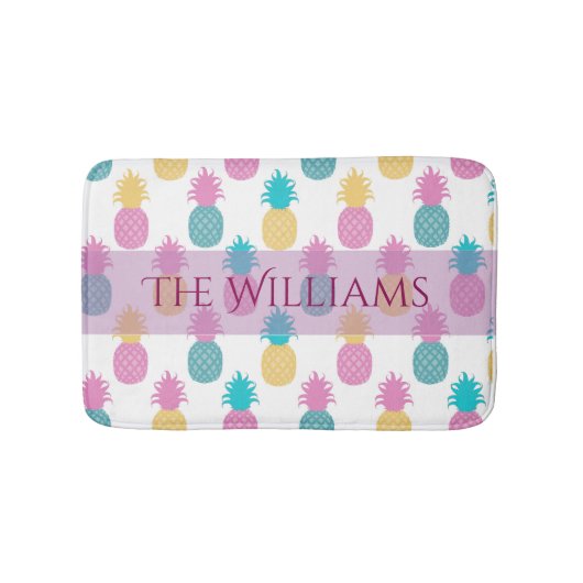 Tapis De Bain Ananas d'été tropical (Devant)