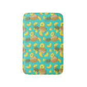 Tapis De Bain Ananas En Couleur Turquoise (Devant (Vertical))