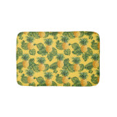 Tapis De Bain Ananas et Feuilles tropicaux en or (Devant)