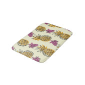 Tapis De Bain Ananas, fraise design textile vintage. (Angle)