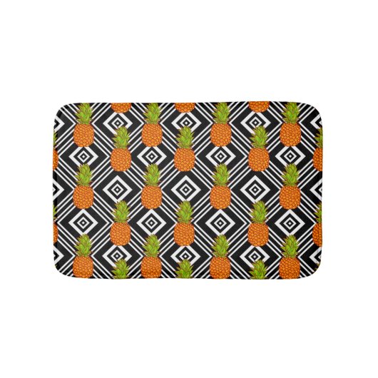 Tapis De Bain Ananas géométriques (Devant)